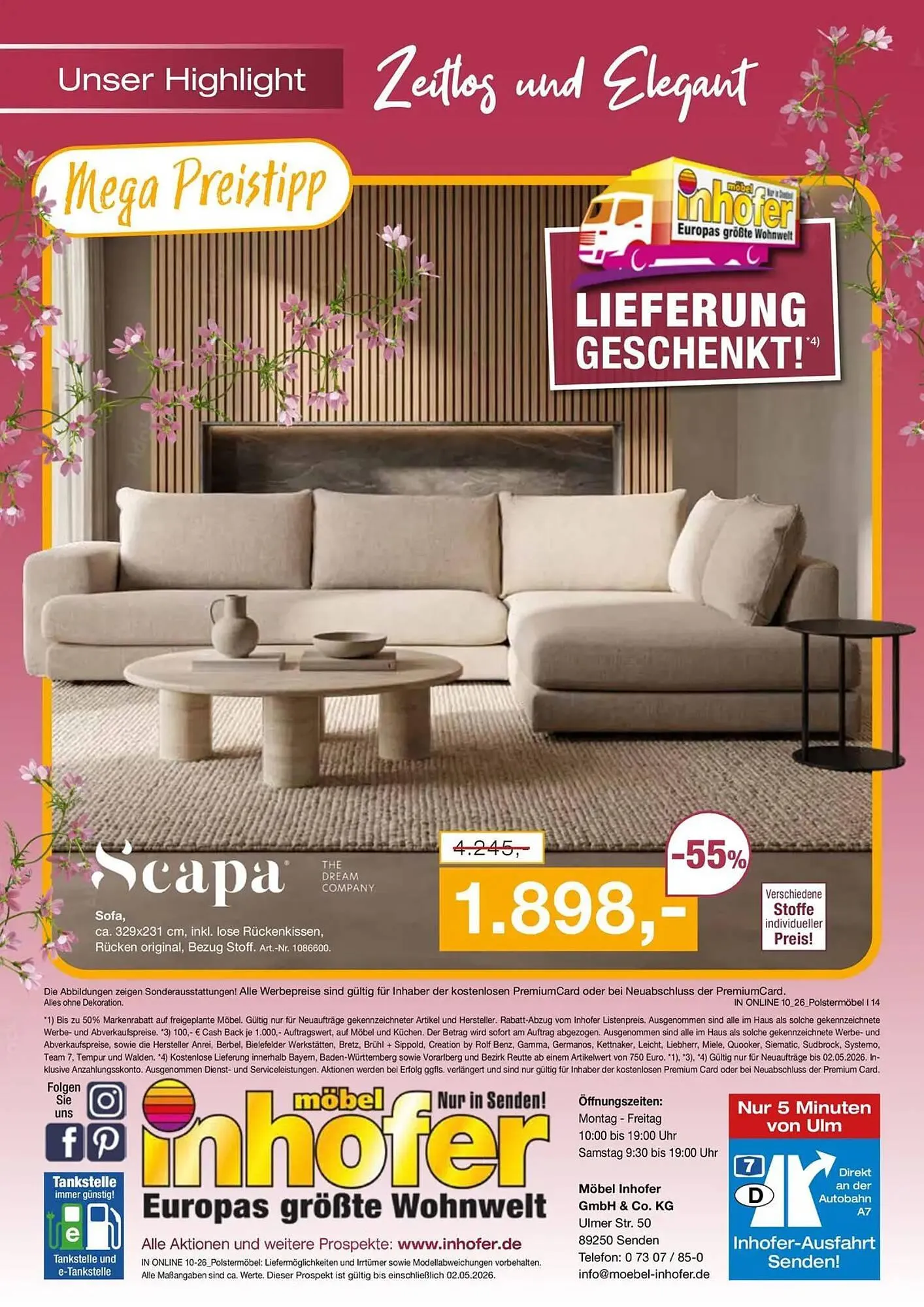 Möbel Inhofer Prospekt von 16. April bis 2. Mai 2026 - Prospekt seite 14