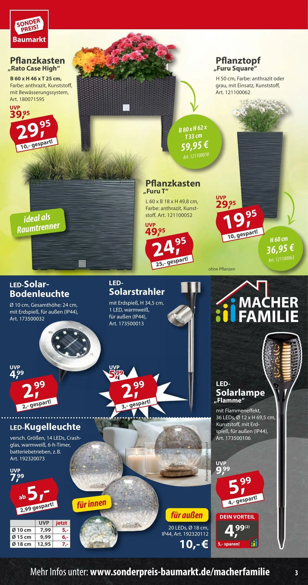 Sonderpreis Baumarkt Aktueller Prospekt von 10. März bis 17. März 2025 - Prospekt seite 3