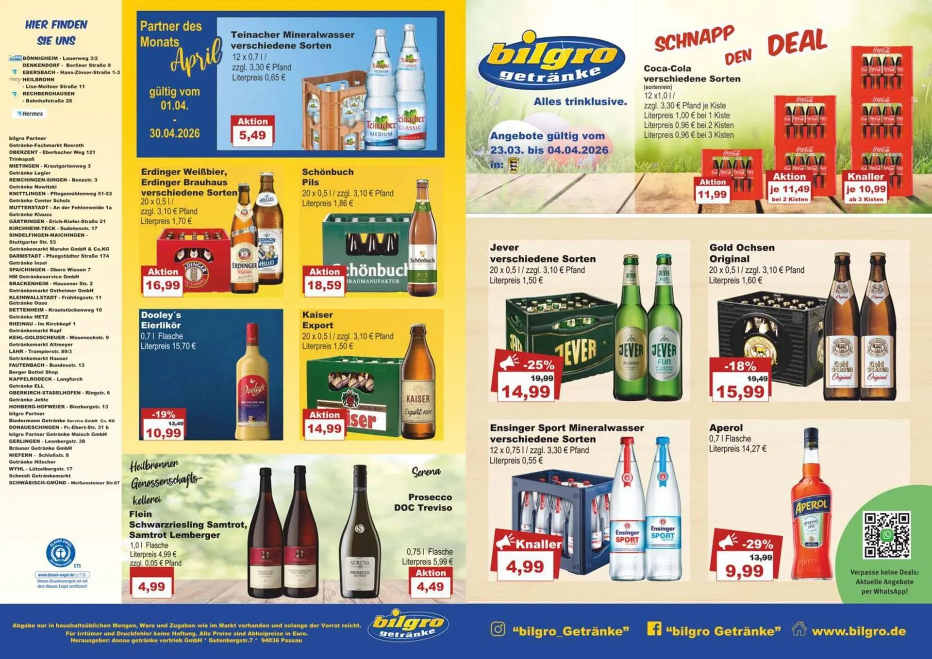 Bilgro Prospekt von 23. März bis 30. April 2026 - Prospekt seite 1