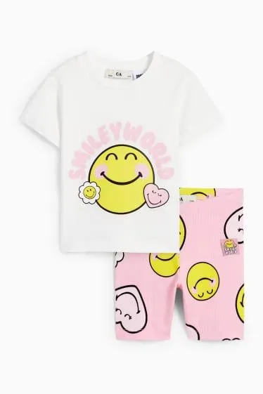 SmileyWorld® - set - short sleeve T-shirt and cycling shorts - 2 piece