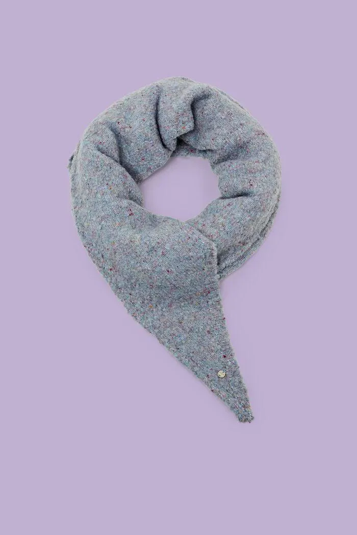 Écharpe triangulaire en maille bouclette