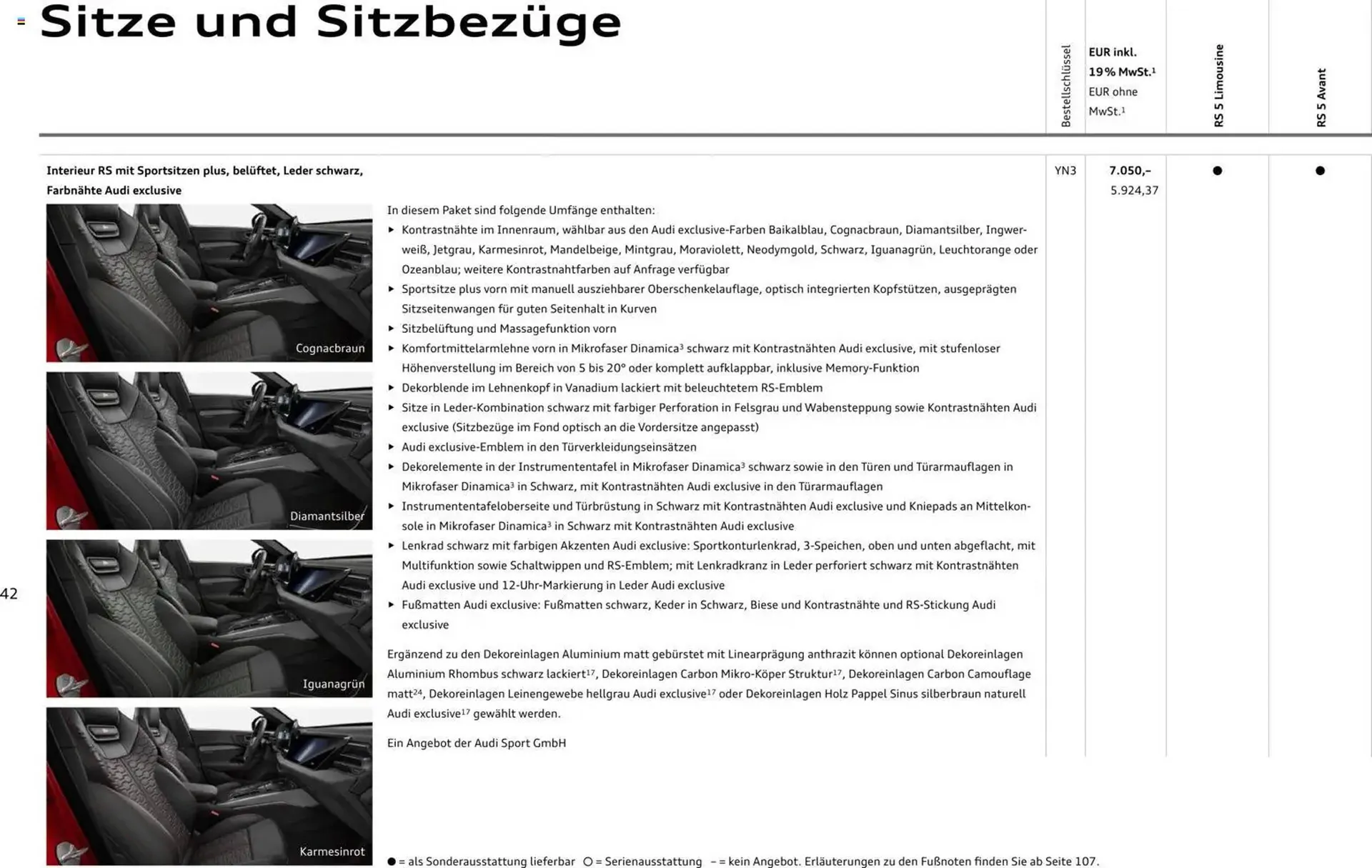Audi Prospekt von 1. April bis 1. April 2027 - Prospekt seite 42