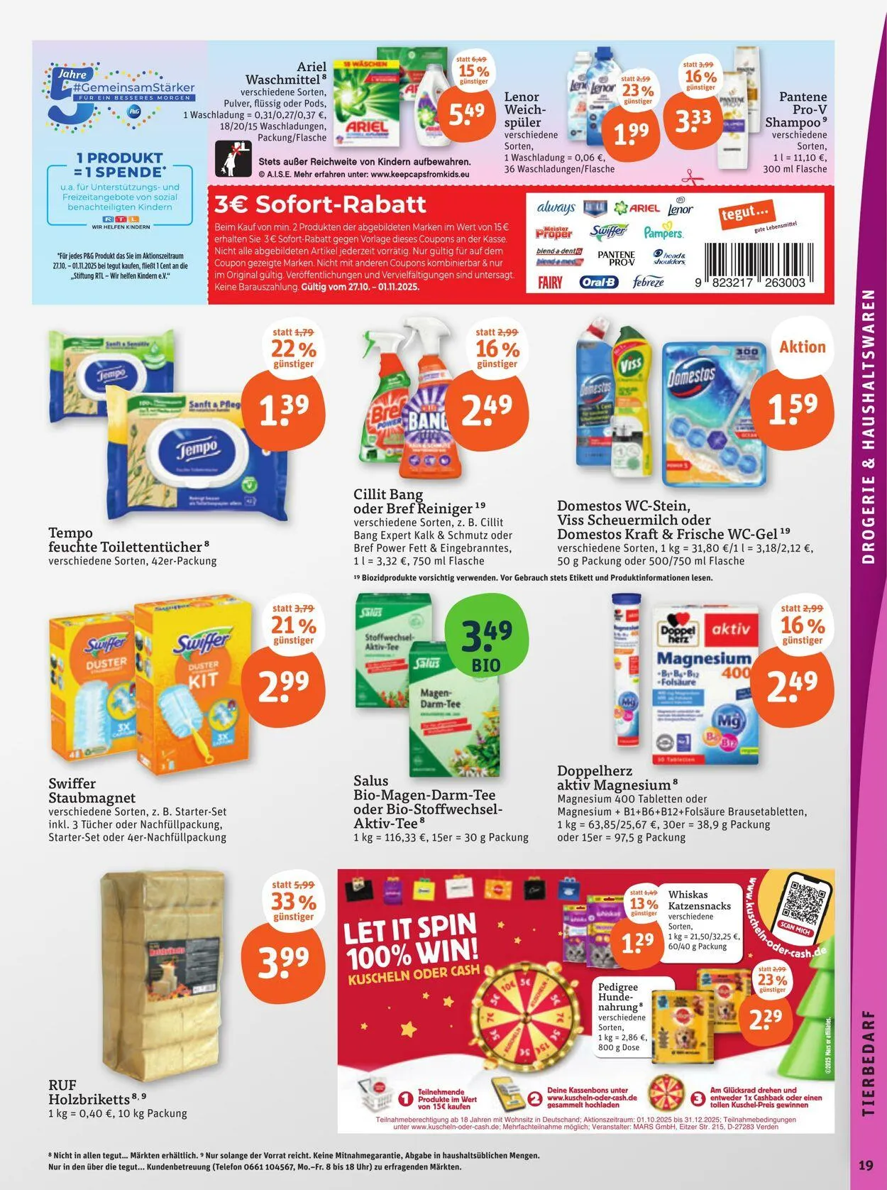 Tegut Aktueller Prospekt von 20. Oktober bis 26. Oktober 2025 - Prospekt seite 21