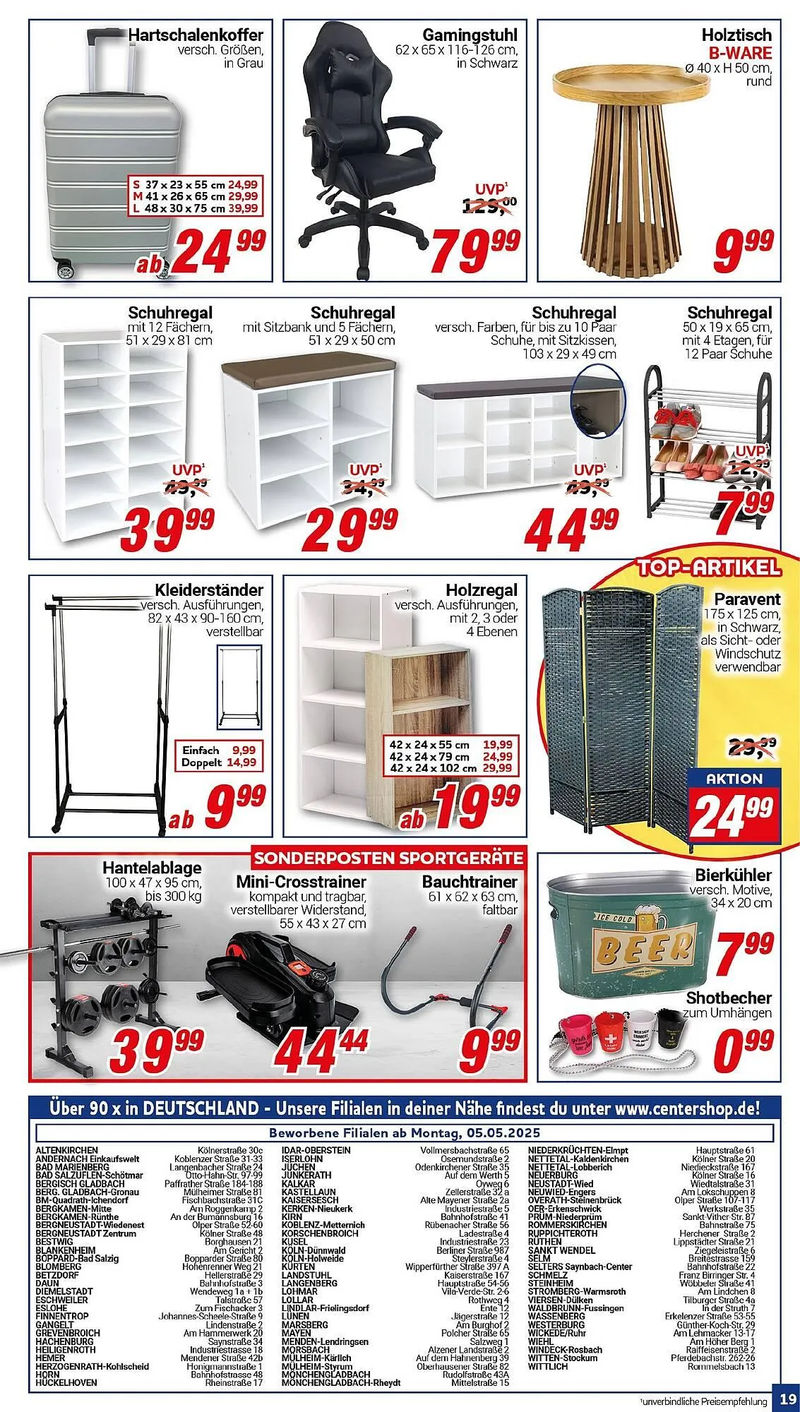 CENTERSHOP Prospekt von 5. Mai bis 10. Mai 2025 - Prospekt seite 19