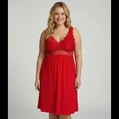 Nachthemd mit Spitze Janina Plus, verstellbare Träger