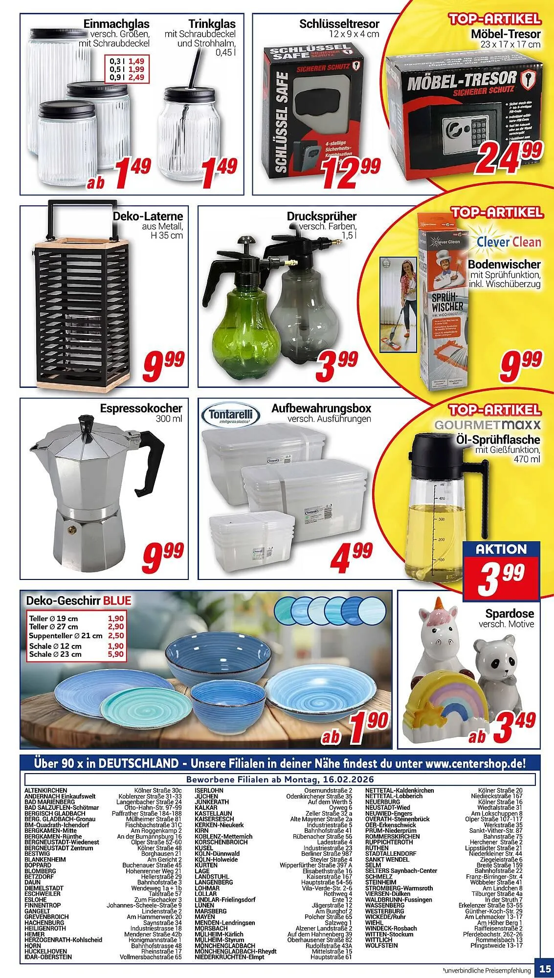 CENTERSHOP Prospekt von 16. Februar bis 21. Februar 2026 - Prospekt seite 15