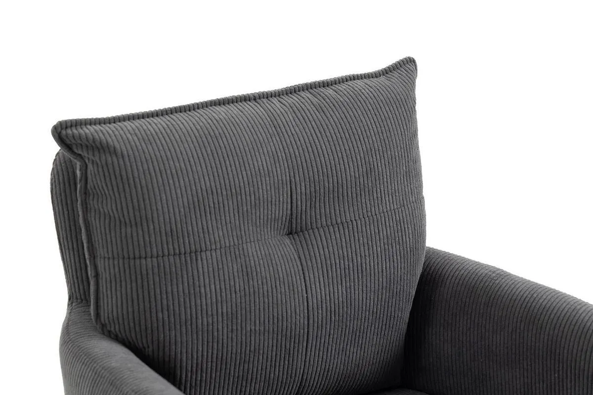 Cord Anthrazit Eisen Stoffauswahl, Sitzfläche 360° drehbar, inklusive Armlehnen