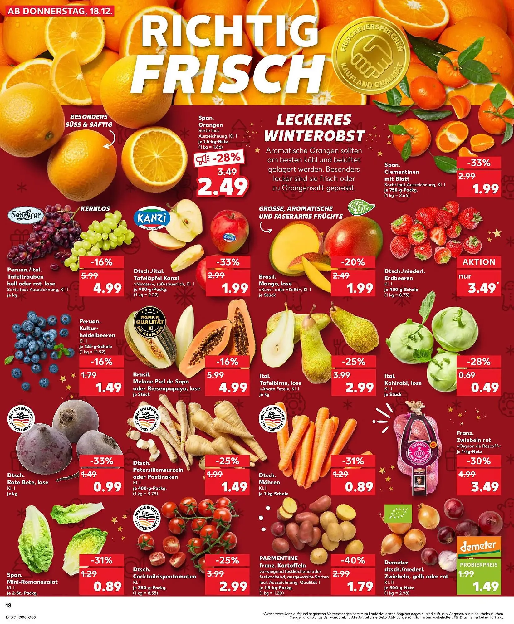 Kaufland Prospekt von 21. Dezember bis 24. Dezember 2025 - Prospekt seite 18