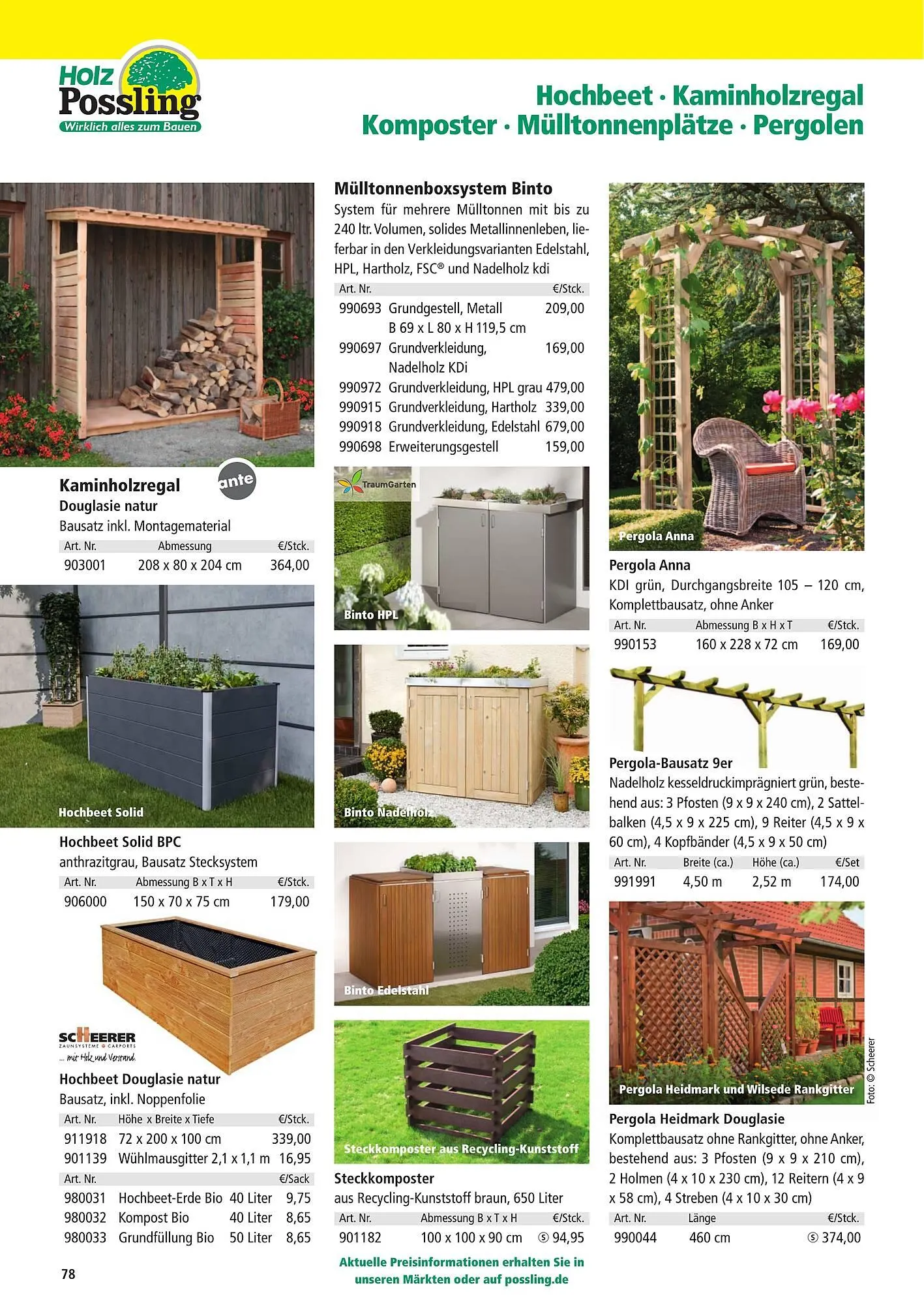 Holz Possling Prospekt von 1. April bis 31. Juli 2026 - Prospekt seite 78