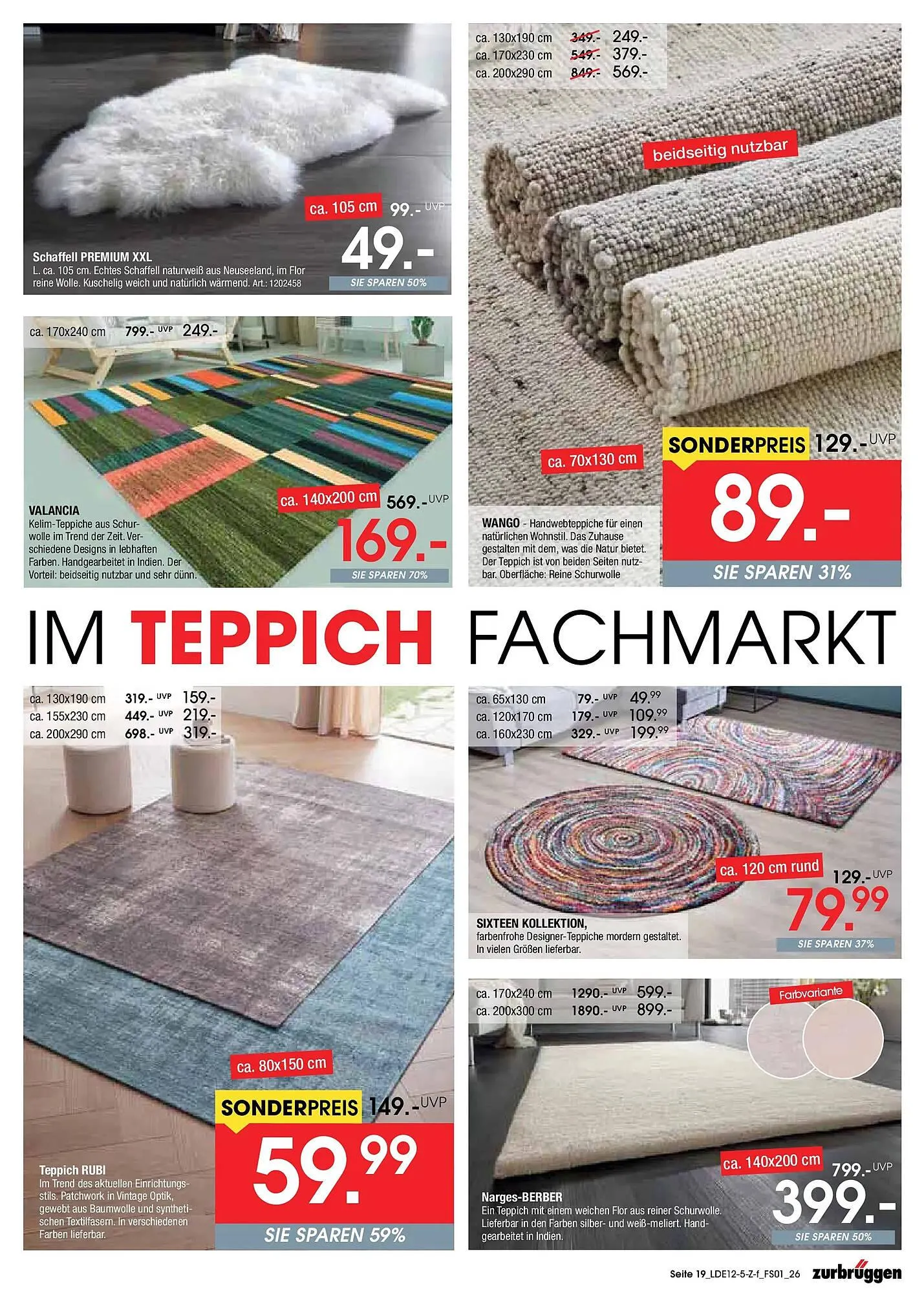 Zurbrüggen Prospekt von 5. Dezember bis 10. Januar 2026 - Prospekt seite 19