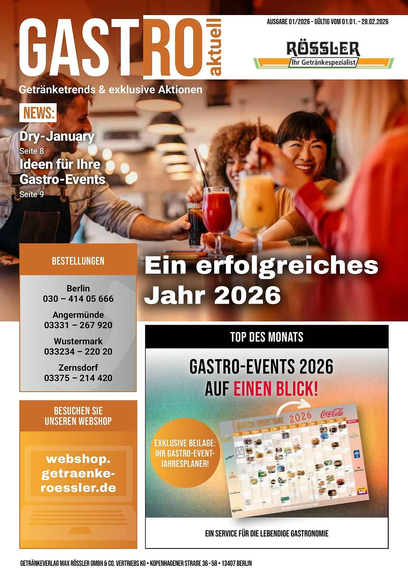 Getränke Rössler Prospekt von 8. Januar bis 28. Februar 2026 - Prospekt seite 1