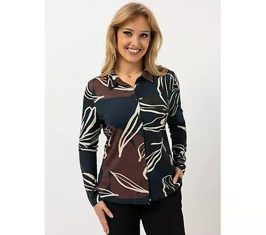 AMINATI® Jerseybluse, 1/1-Arm Hemdblusenkragen Knopfleiste hoher Viskoseanteil