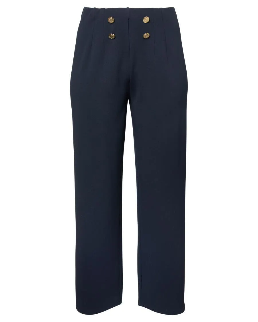 Hose mit weitem Bein Janina Plus, elastischer Bund