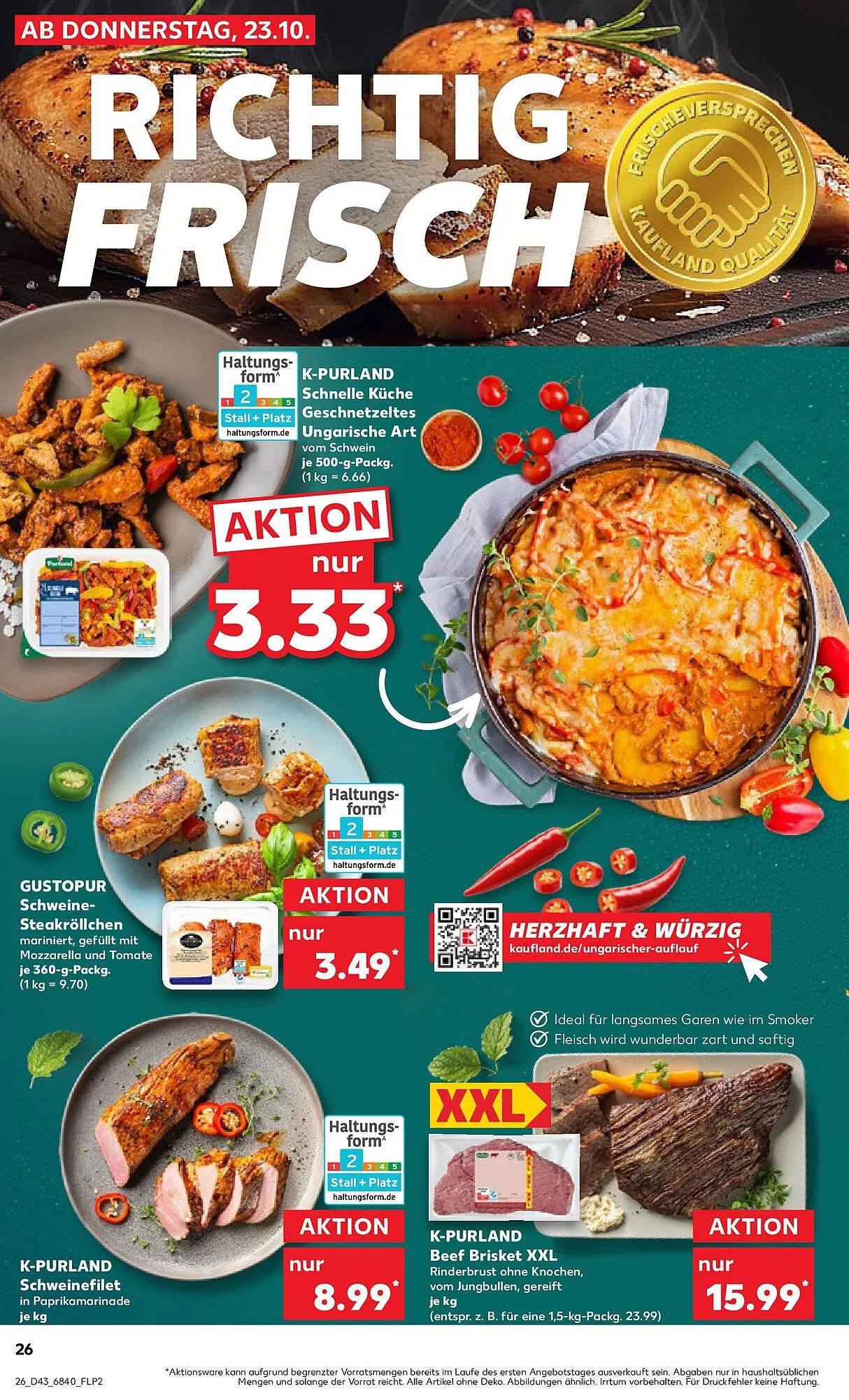 Kaufland Prospekt von 26. Oktober bis 29. Oktober 2025 - Prospekt seite 26