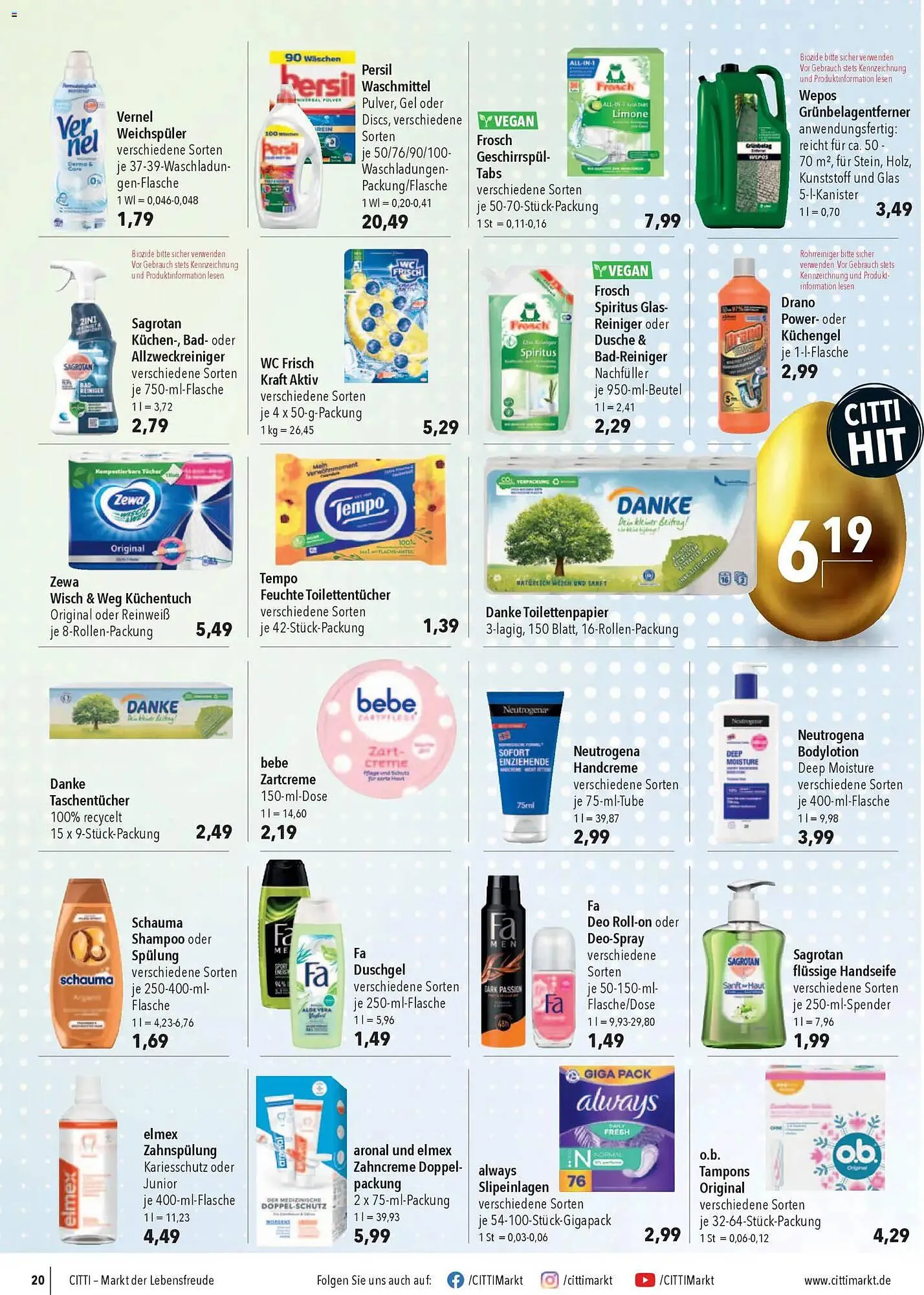 CITTI Markt Prospekt von 1. April bis 7. April 2026 - Prospekt seite 22