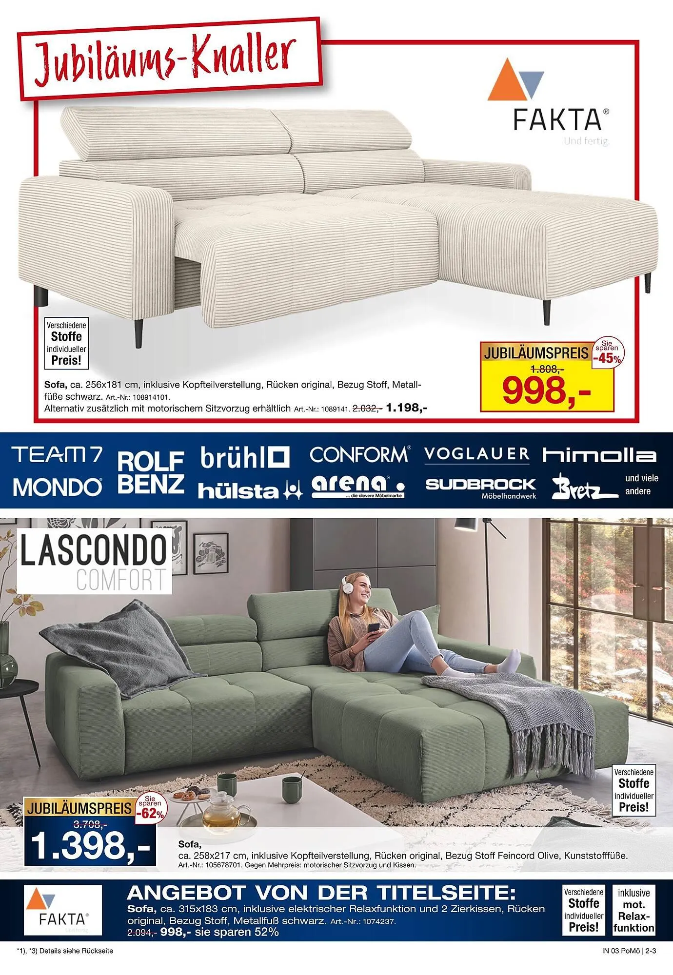 Möbel Inhofer Prospekt von 8. Januar bis 31. Januar 2026 - Prospekt seite 3