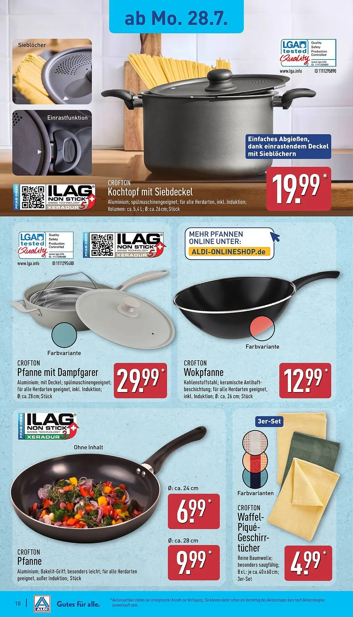 Aldi Nord Prospekt von 28. Juli bis 2. August 2025 - Prospekt seite 18