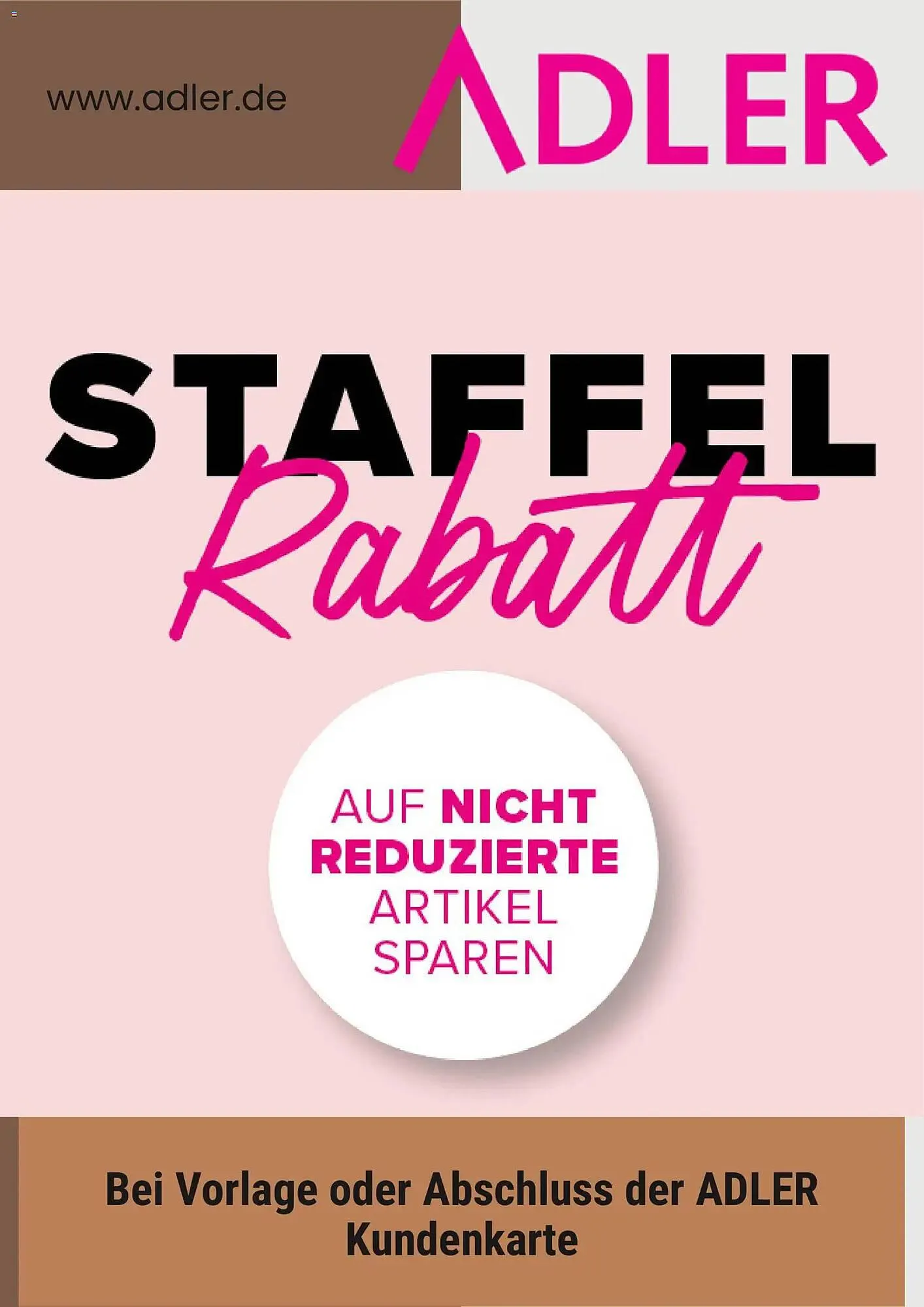 Adler Prospekt von 8. April bis 7. Mai 2026 - Prospekt seite 1