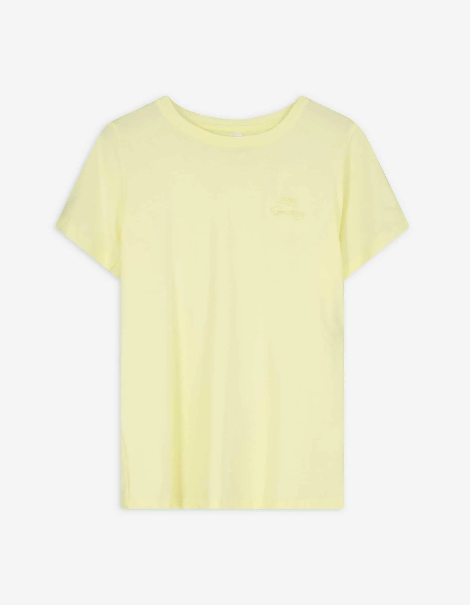 T-Shirt - Baumwolle - hellgelb