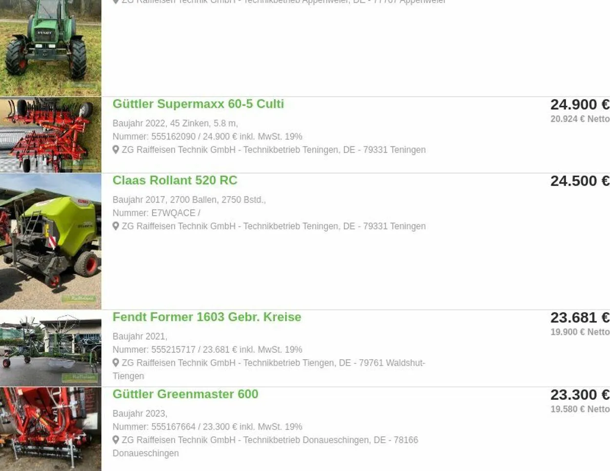 ZG Raiffeisen Aktueller Prospekt von 24. März bis 2. April 2025 - Prospekt seite 16