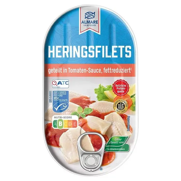 ALMARE SEAFOOD Heringsfilet in Tomatensauce 200 g, Low Fat