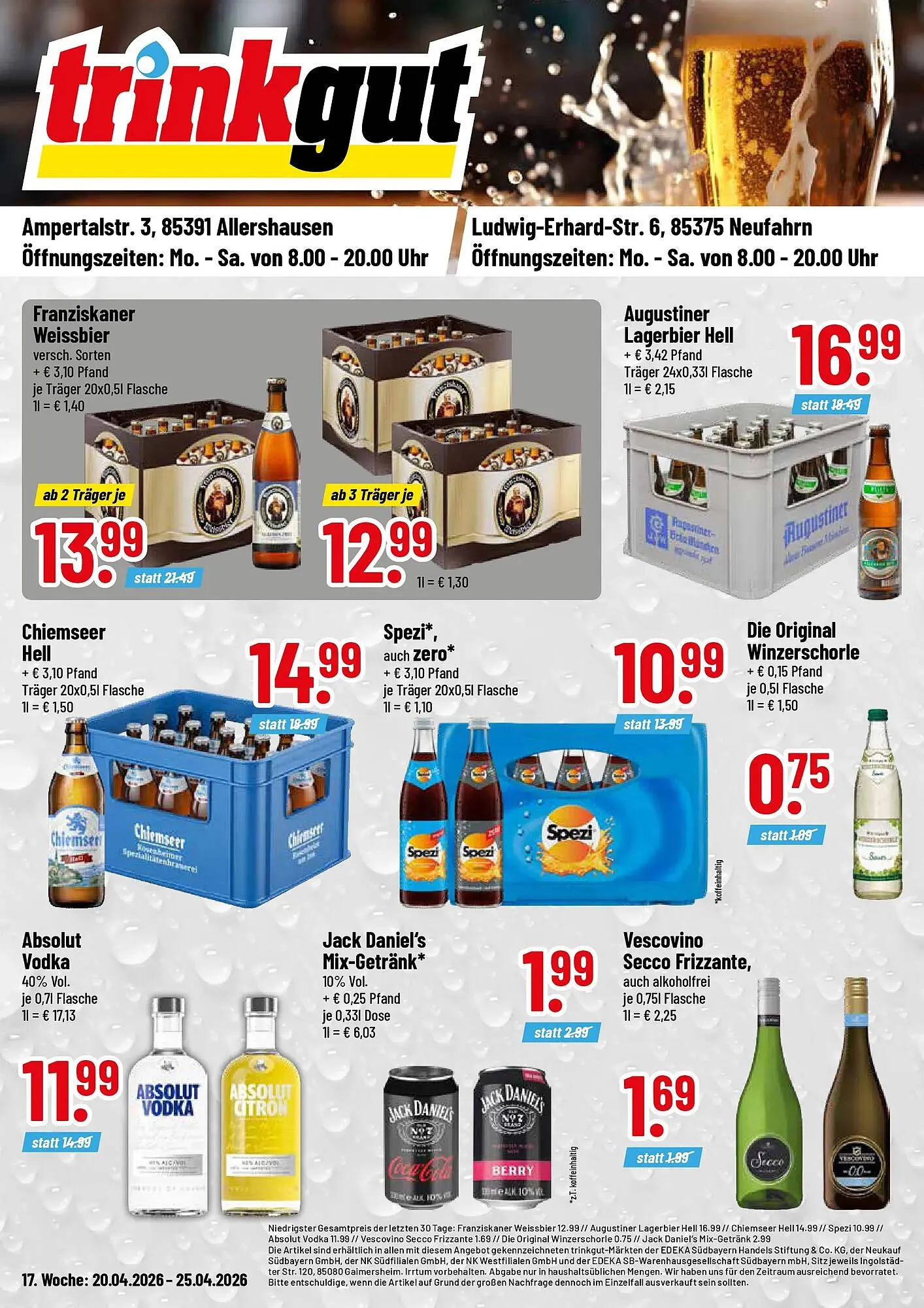 Trinkgut Prospekt von 19. April bis 25. April 2026 - Prospekt seite 1