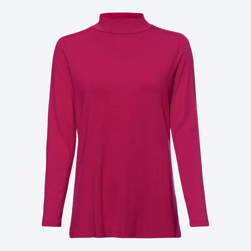 Damen-Langarmshirt mit Stehkragen
