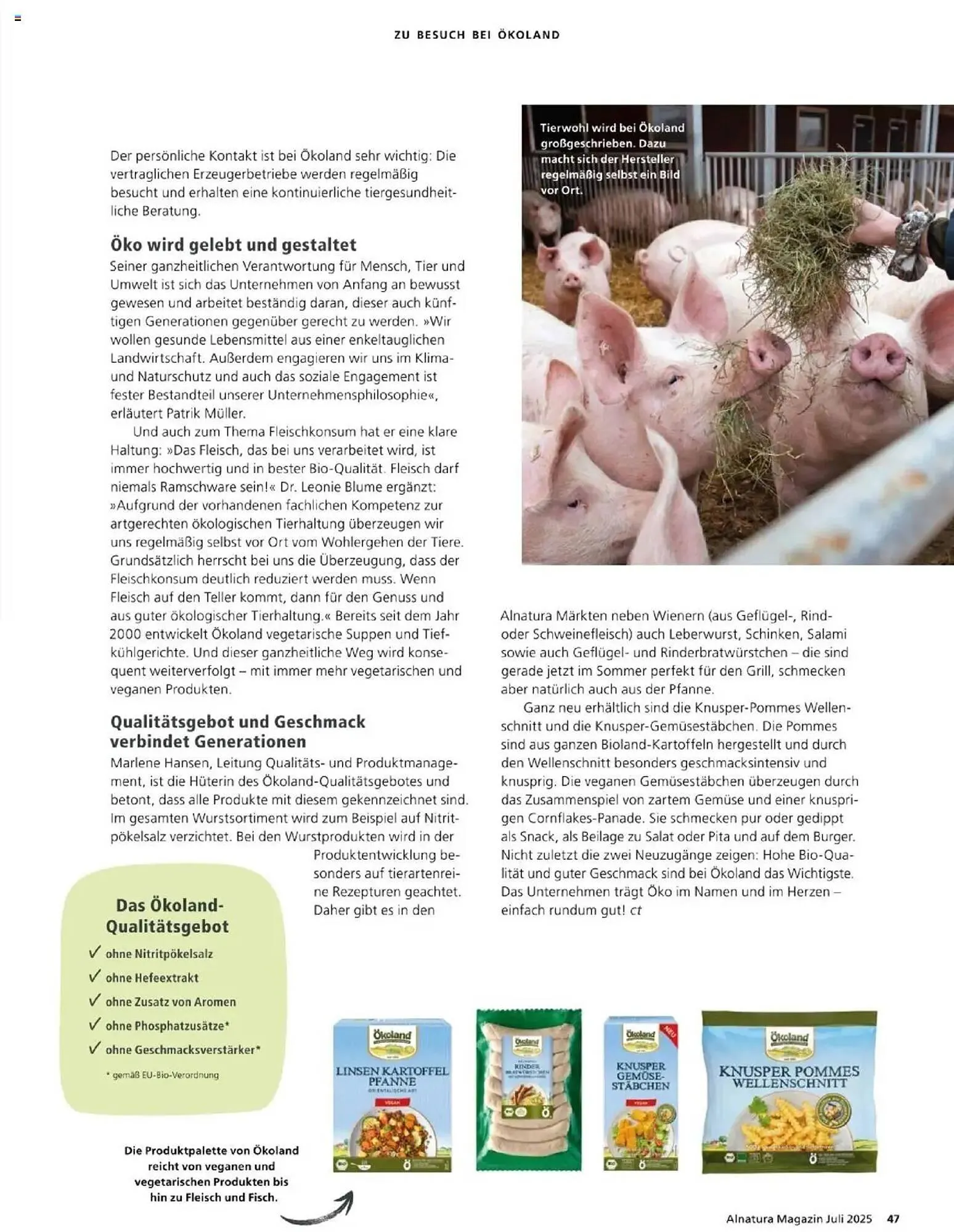 Alnatura Prospekt von 1. Juli bis 31. Juli 2025 - Prospekt seite 47