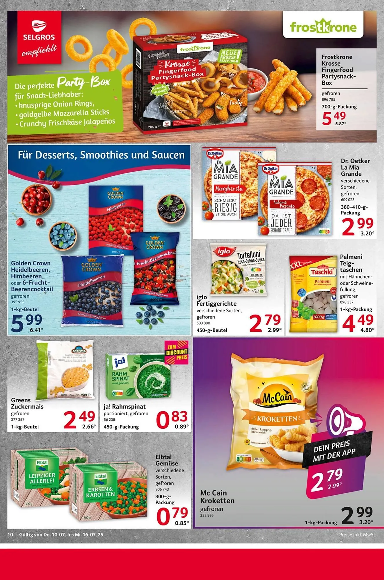 Selgros Prospekt von 10. Juli bis 17. Juli 2025 - Prospekt seite 10