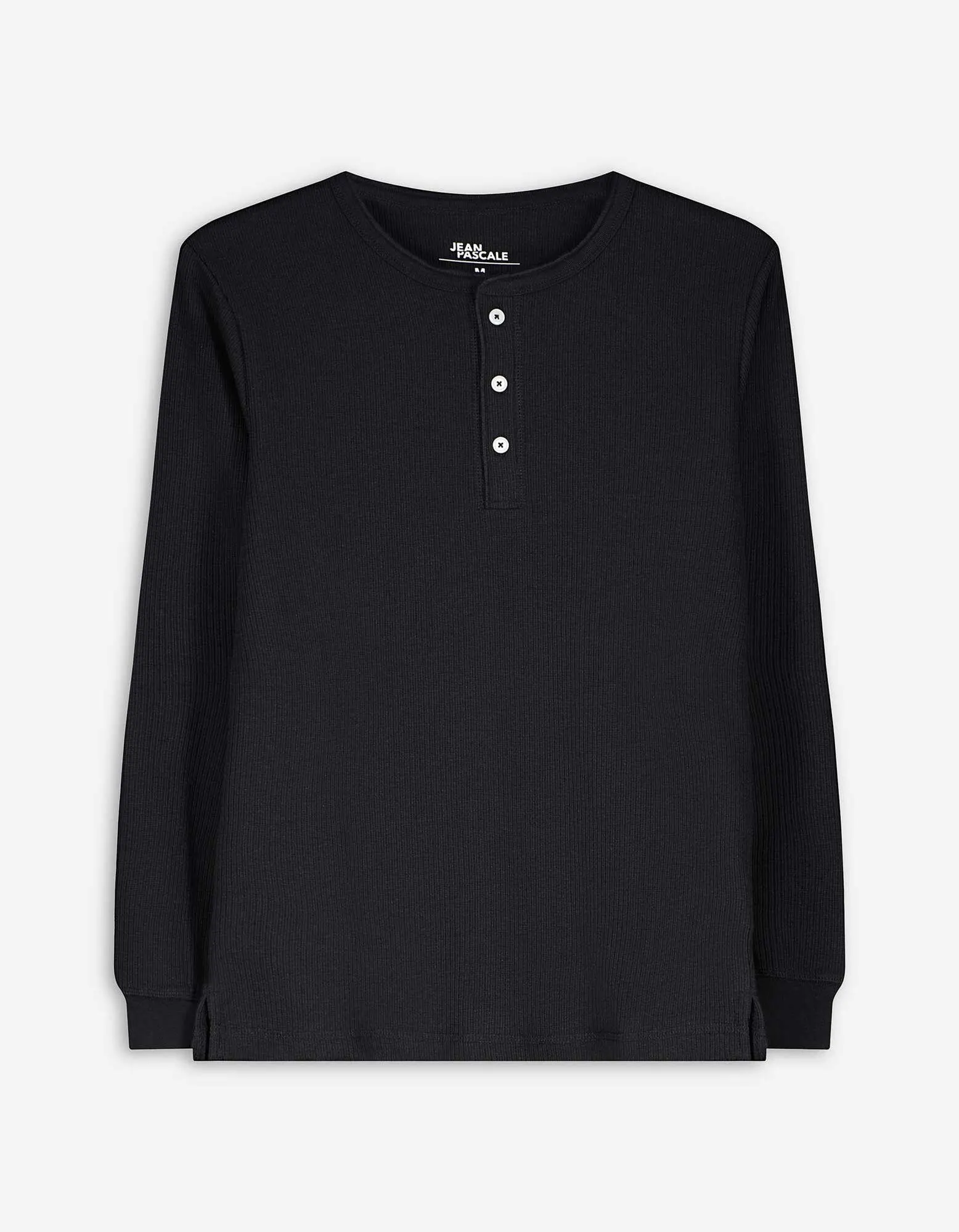 Langarmshirt - Rippenstruktur - dunkelblau