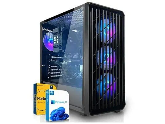 SYSTEMTREFF Basic, Gaming PC mit AMD Ryzen™ 5 PRO 5655G Prozessor, 8 GB RAM, 512 GB mSSD, AMD Radeon™ RX Vega 7, Windows 11 Pro
