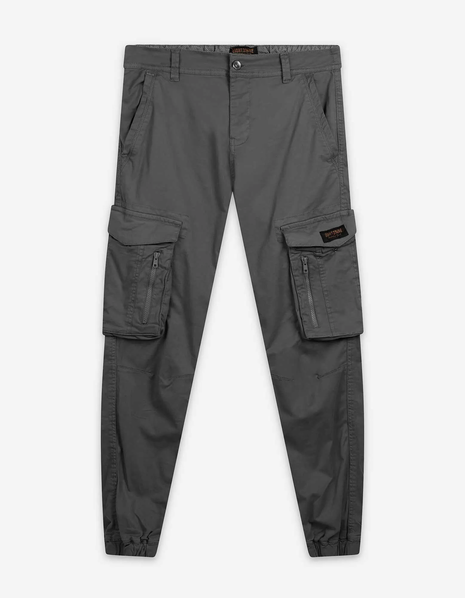 Cargo kalhoty - Jogger Fit - tmave seda