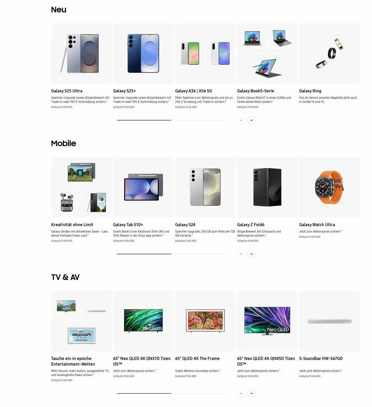Samsung Aktueller Prospekt von 31. März bis 9. April 2025 - Prospekt seite 2