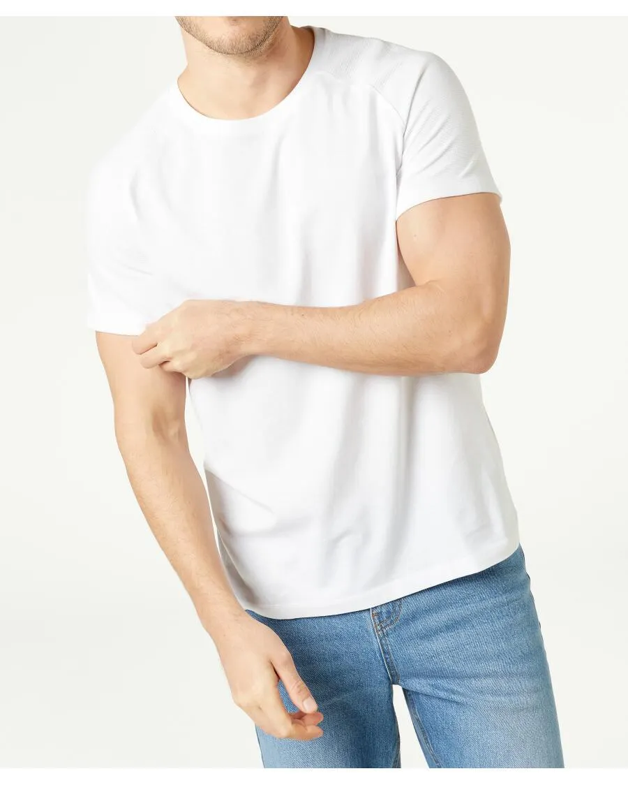 T-Shirt mit gerippten Ärmeln