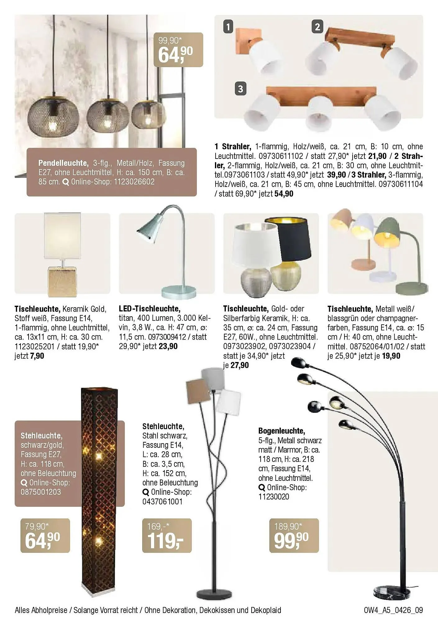 Opti Wohnwelt Prospekt von 1. April bis 18. April 2026 - Prospekt seite 9