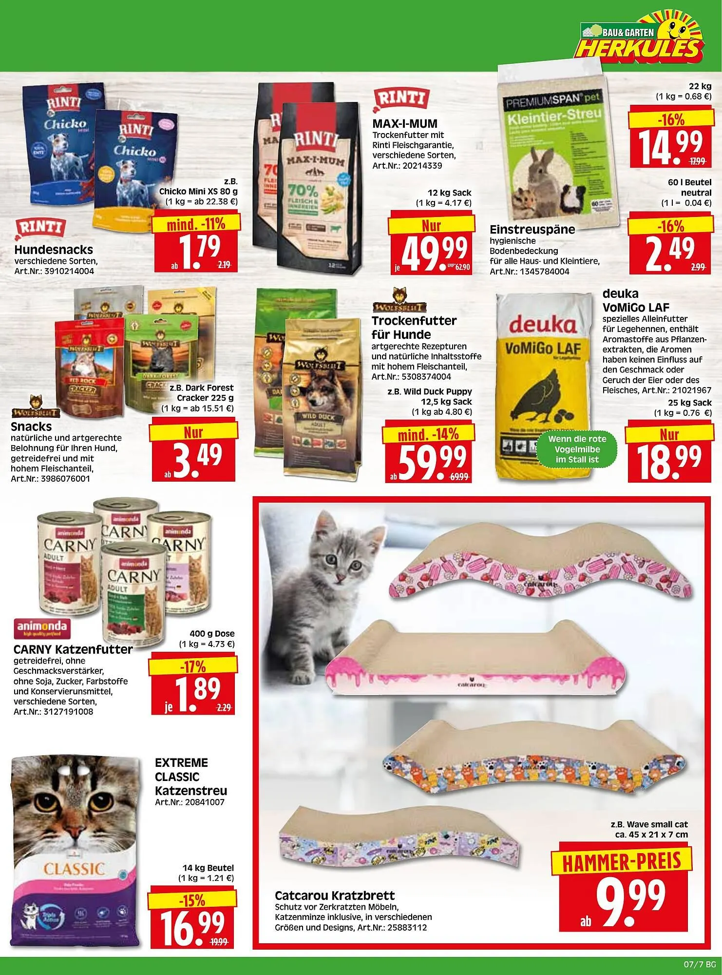 Herkules Baumarkt Prospekt von 9. Februar bis 14. Februar 2026 - Prospekt seite 7