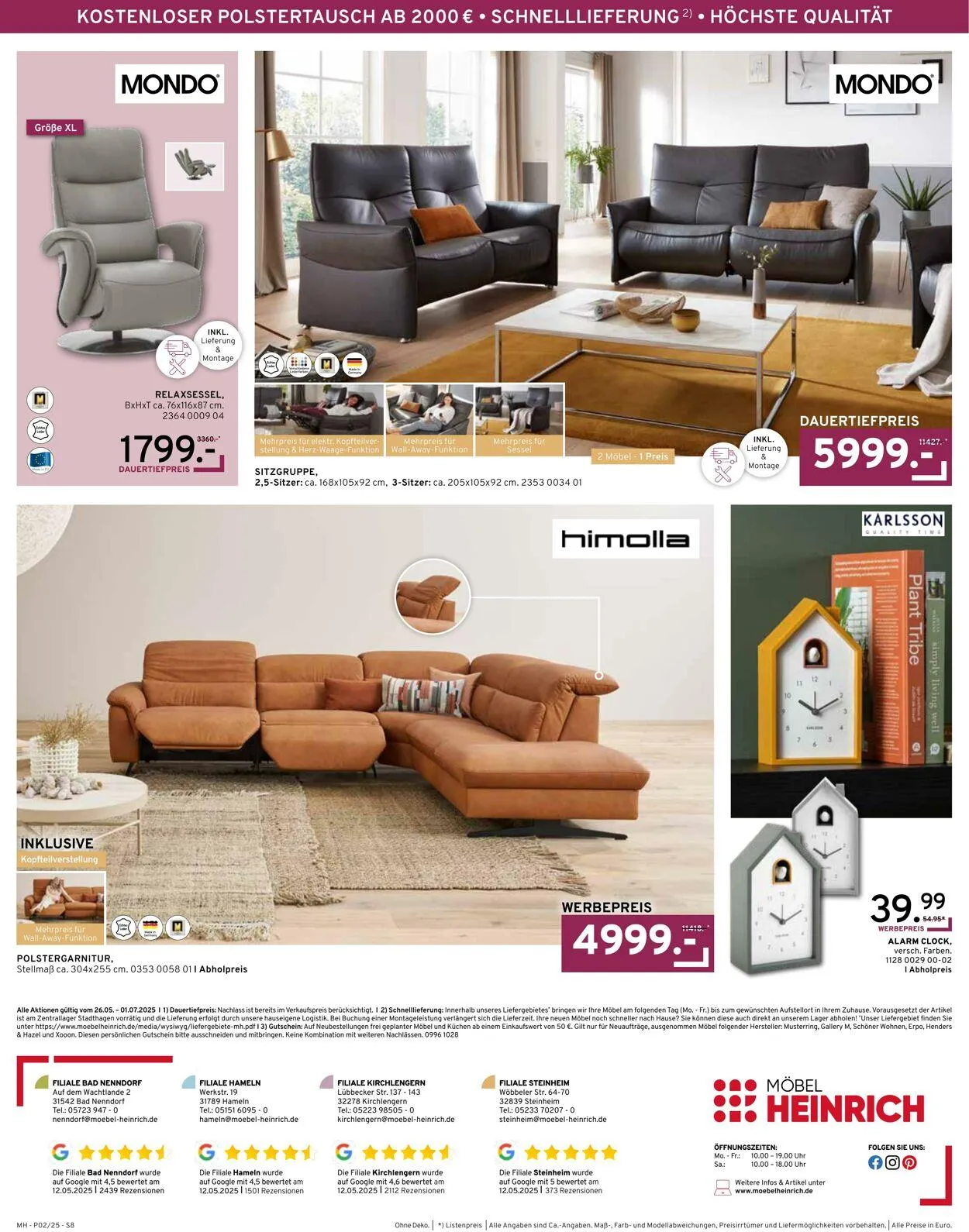 Möbel Heinrich Aktueller Prospekt von 26. Mai bis 1. Juli 2025 - Prospekt seite 8