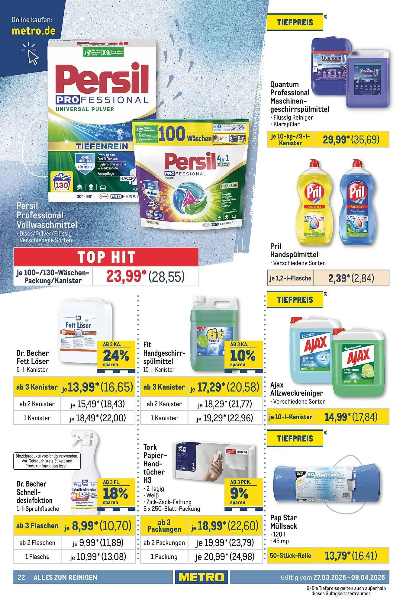 METRO Prospekt von 27. März bis 9. April 2025 - Prospekt seite 22