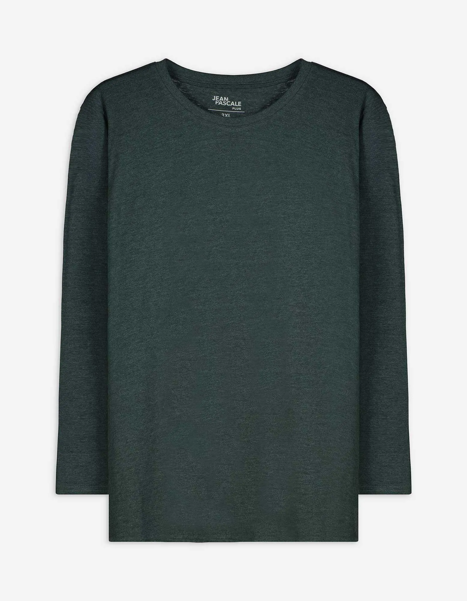 Langarmshirt - Baumwolle - dunkelgrün