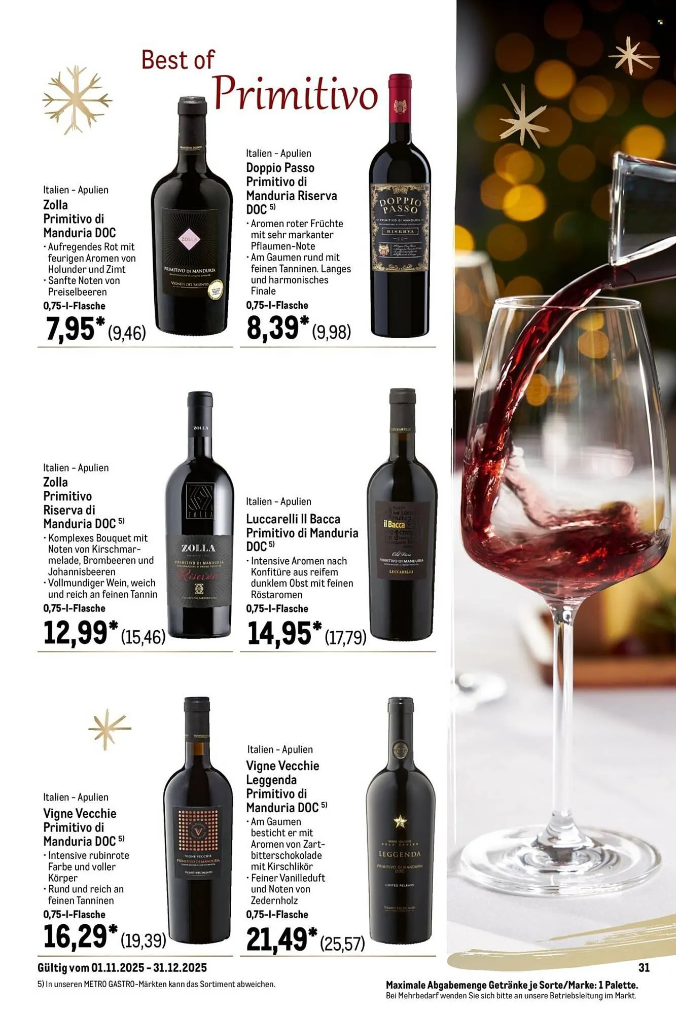 METRO Prospekt von 1. November bis 31. Dezember 2025 - Prospekt seite 31