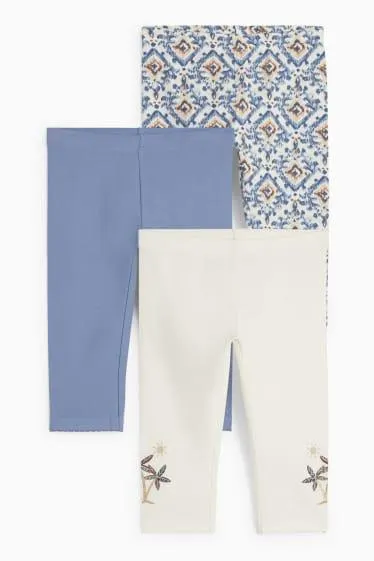 Multipack of 3 - palms - capri leggings