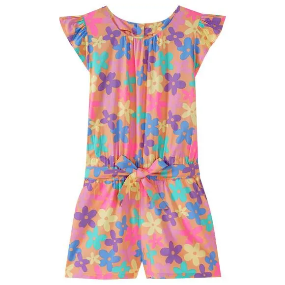 Mädchen Overall mit bunten Blumen