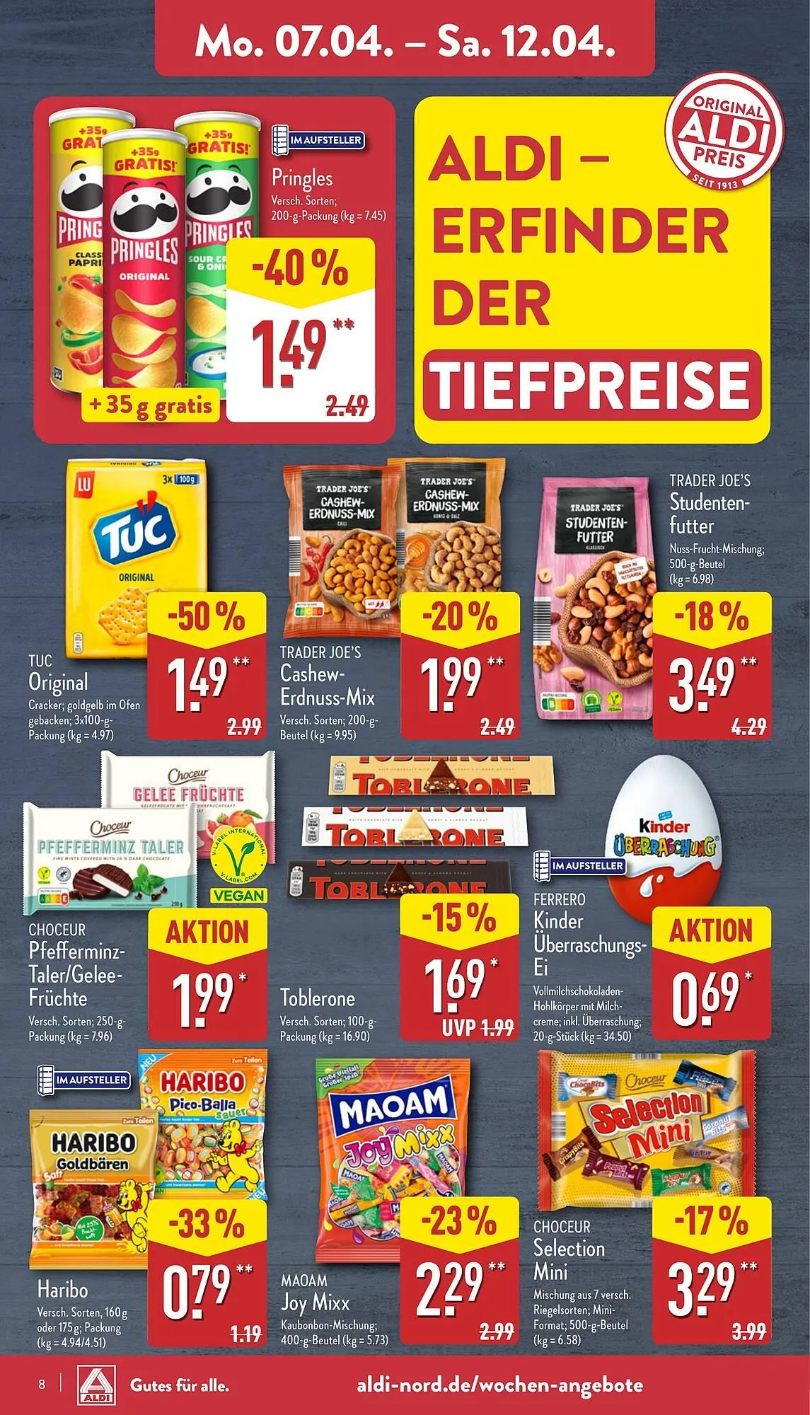 Aldi Nord Prospekt von 7. April bis 12. April 2025 - Prospekt seite 8