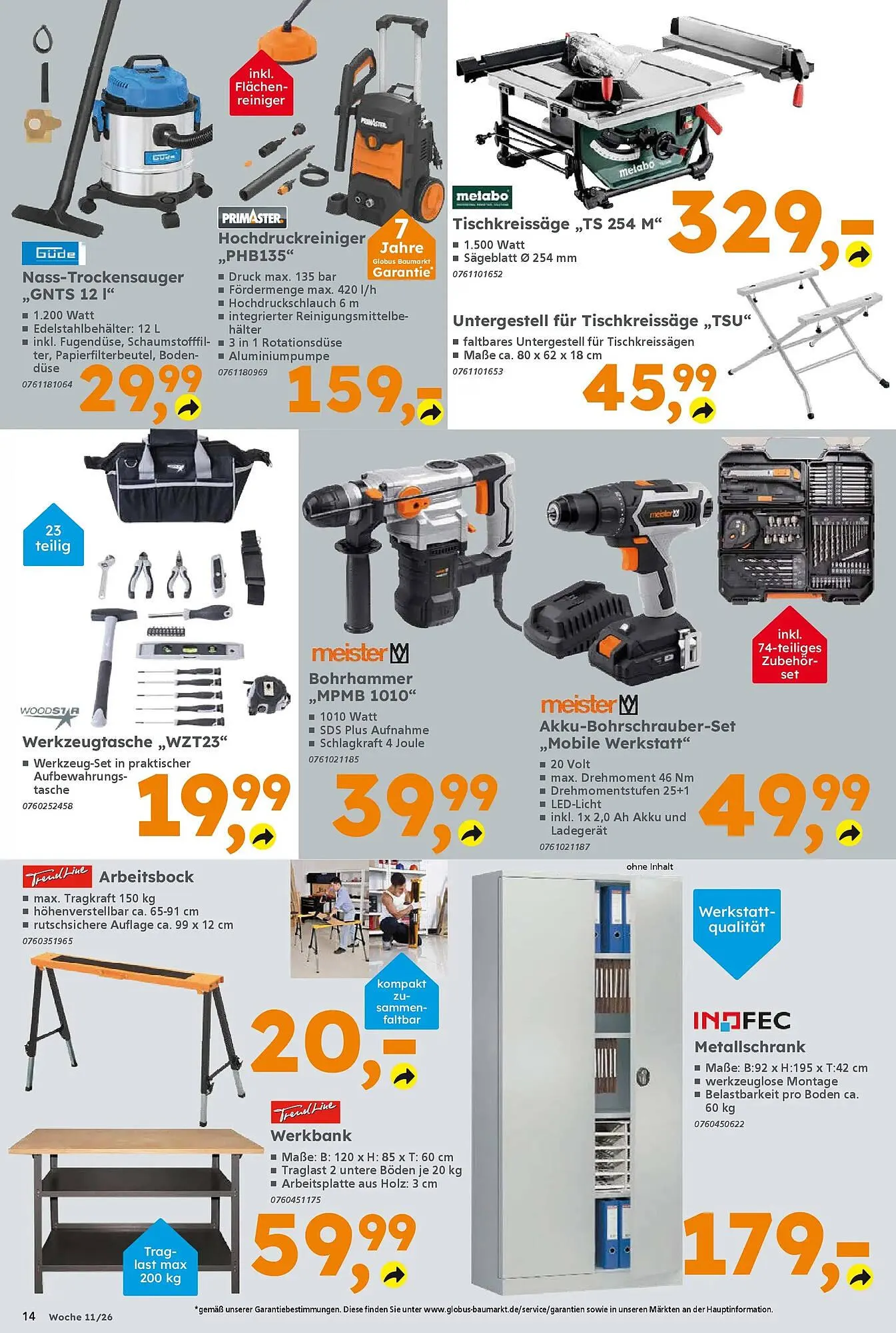 Globus Baumarkt Prospekt von 8. März bis 14. März 2026 - Prospekt seite 14