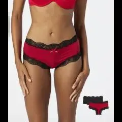 Pantys mit Spitzenkanten 2er-Pack, Janina