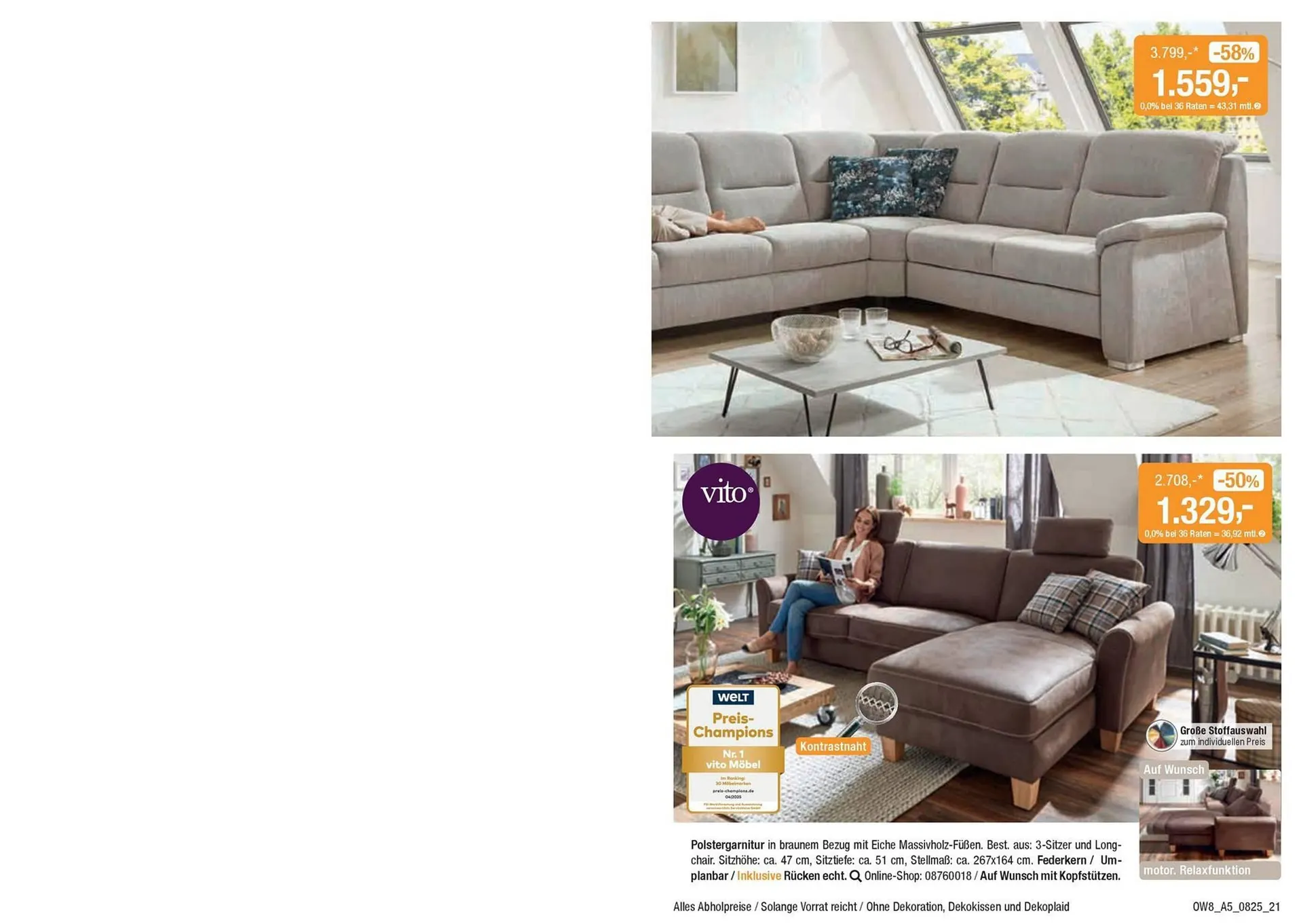 Opti Wohnwelt Prospekt von 25. Juli bis 23. August 2025 - Prospekt seite 21