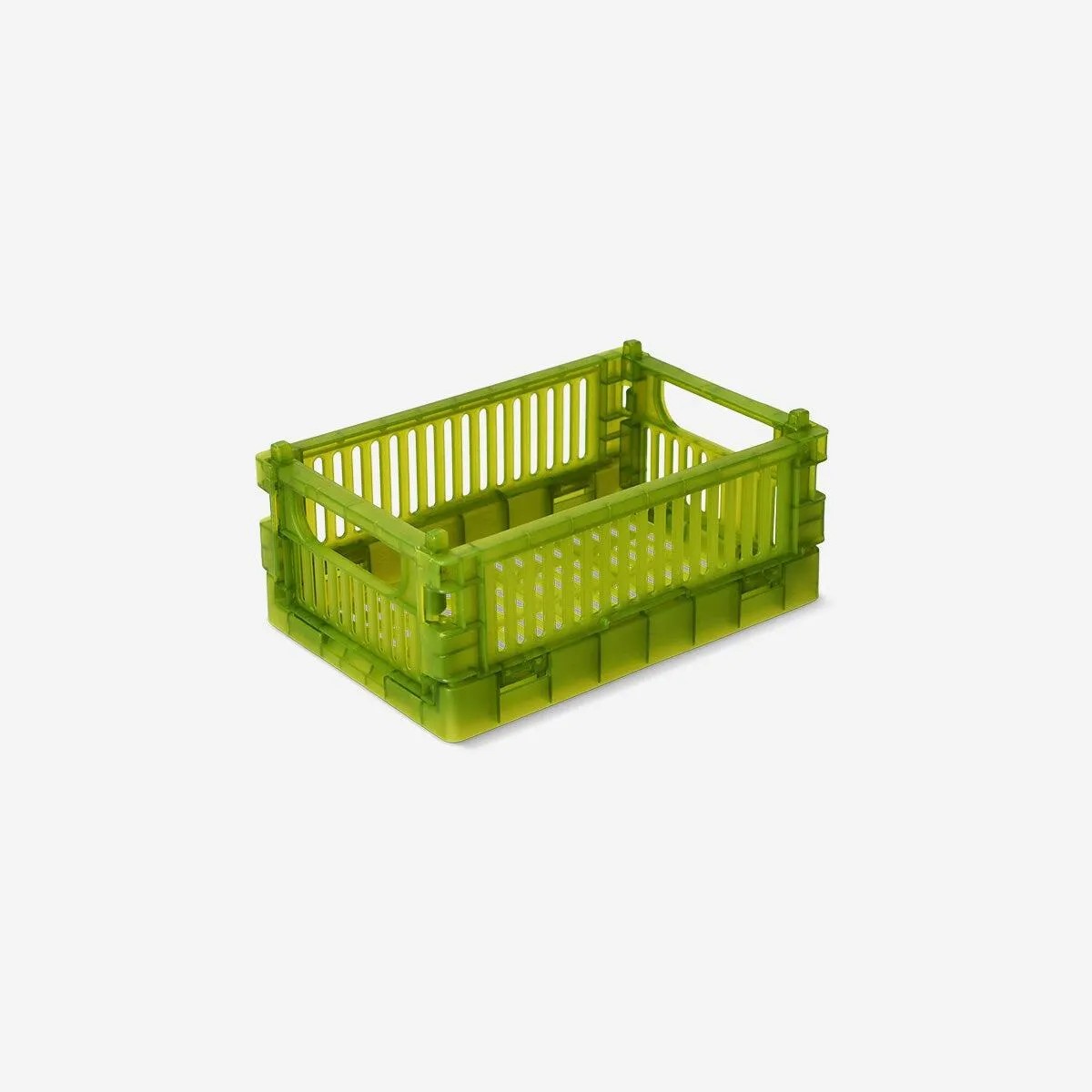 Green collapsible storage box - 15 cm