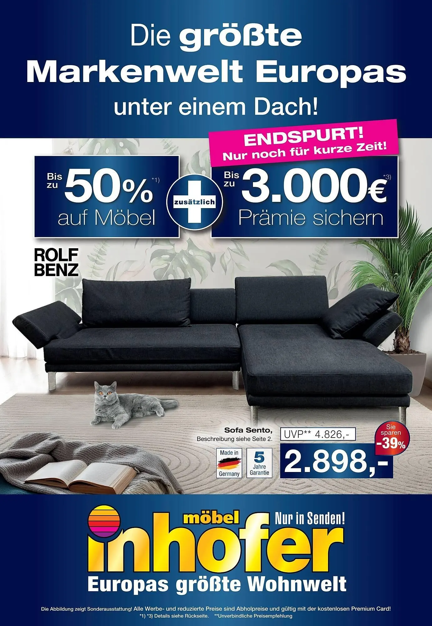 Möbel Inhofer Prospekt von 16. April bis 4. Mai 2025 - Prospekt seite 1