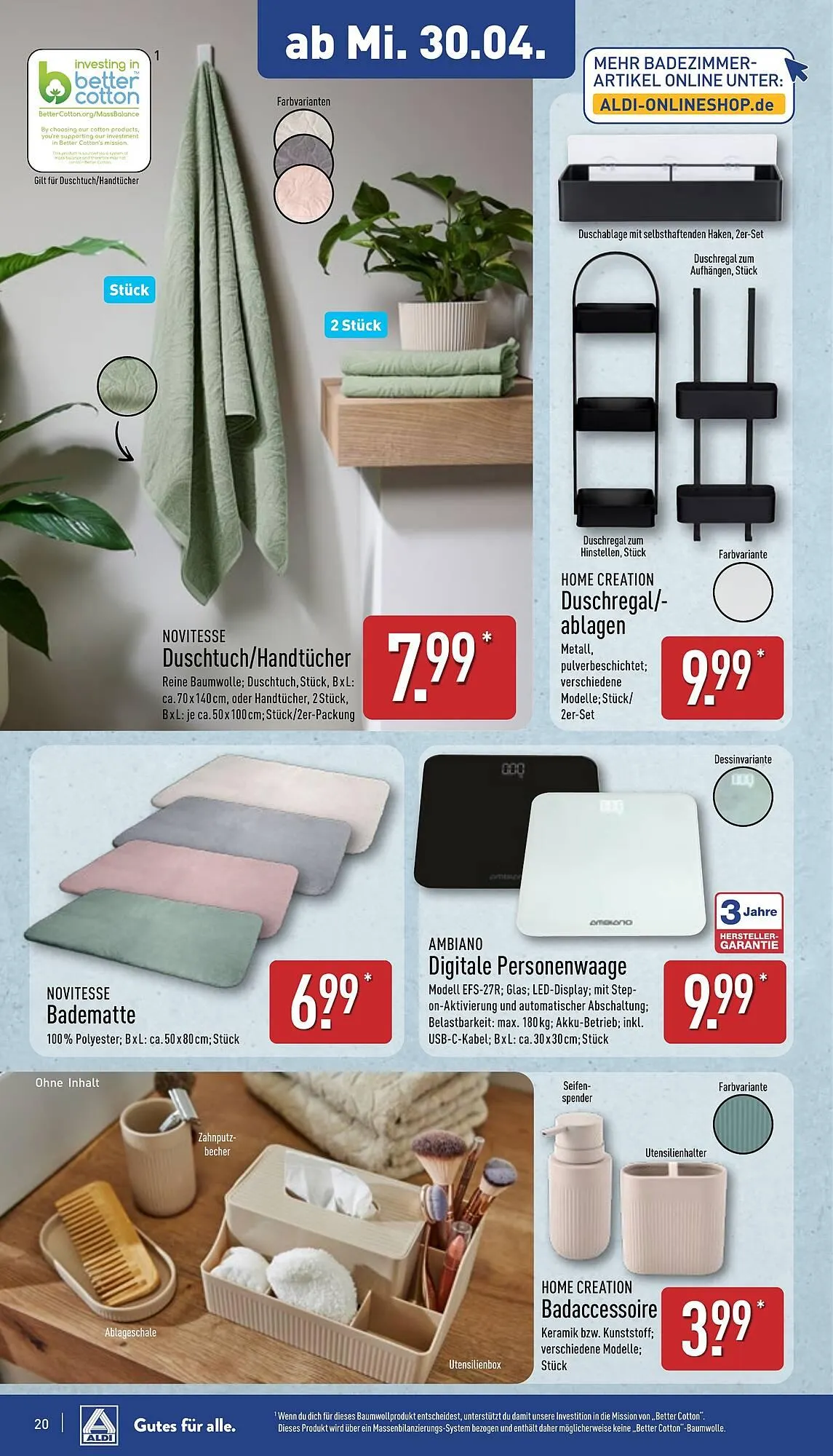 Aldi Nord Prospekt von 28. April bis 3. Mai 2025 - Prospekt seite 20