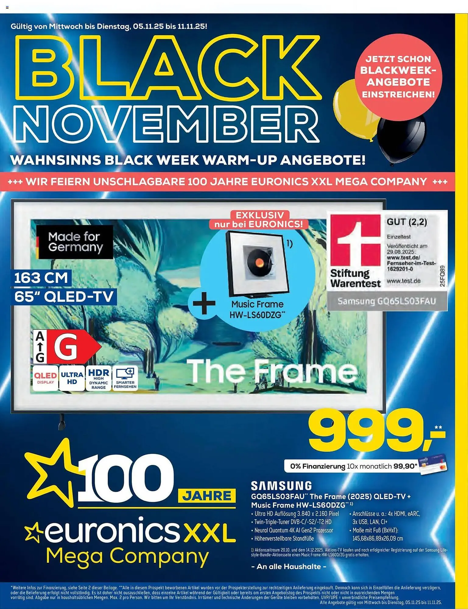 Euronics Prospekt von 5. November bis 11. November 2025 - Prospekt seite 1